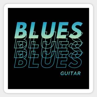 Blues Guitar Repeated Text Sticker